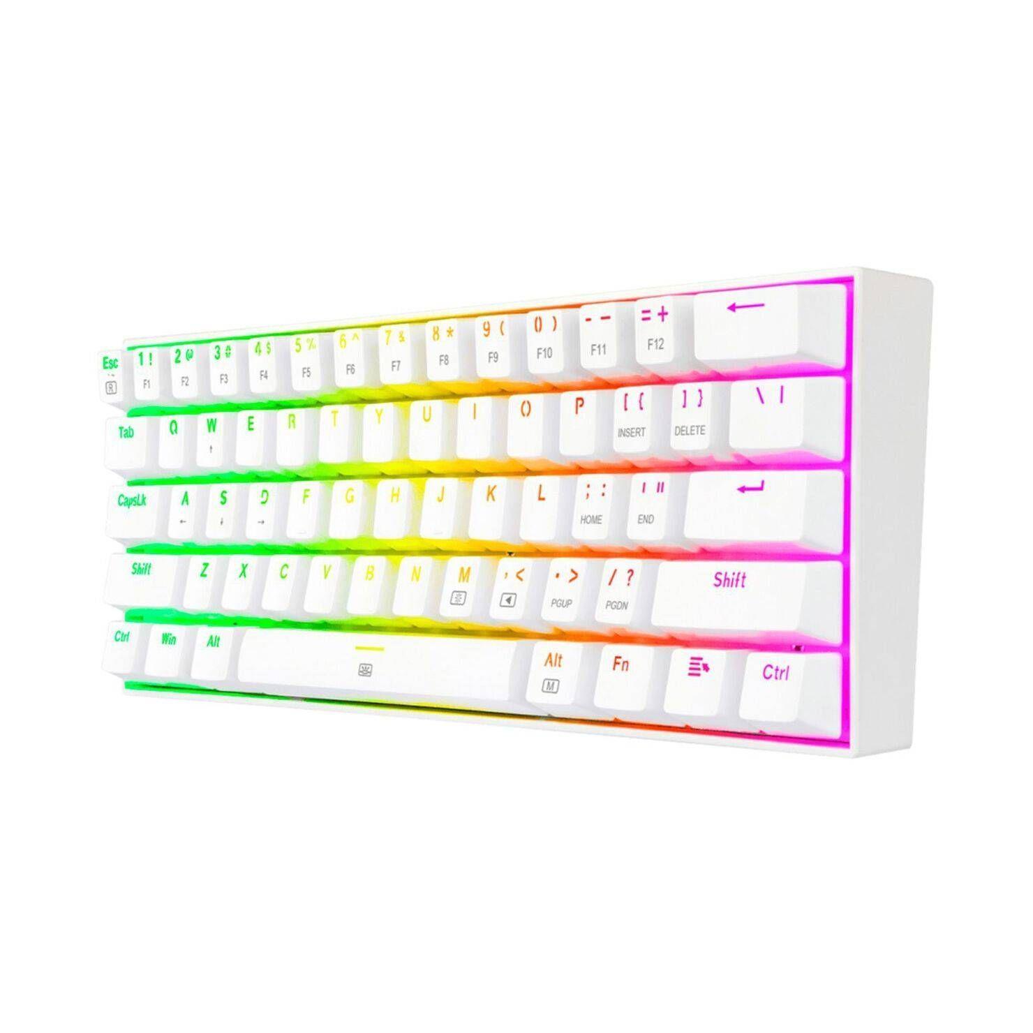 Teclado Gamer Redragon Dragonborn K630RGB WH Mec nico Espa ol Switch Red RGB 60-1