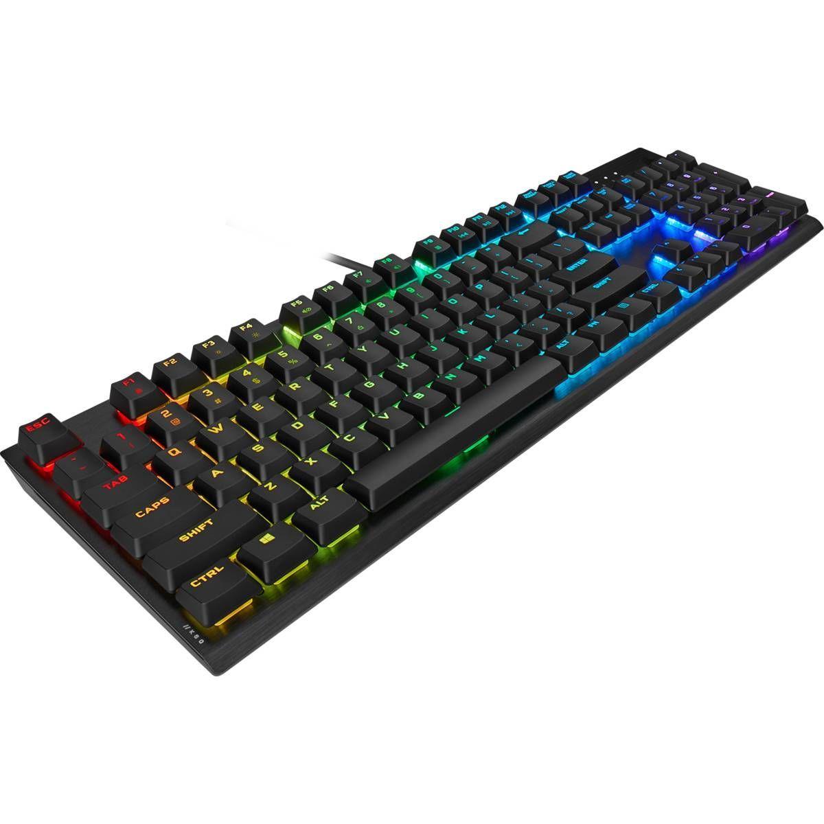 Teclado Mecánico Corsair K60 RGB Pro, Switch Cherry MX Low Profile Speed, Negro-2