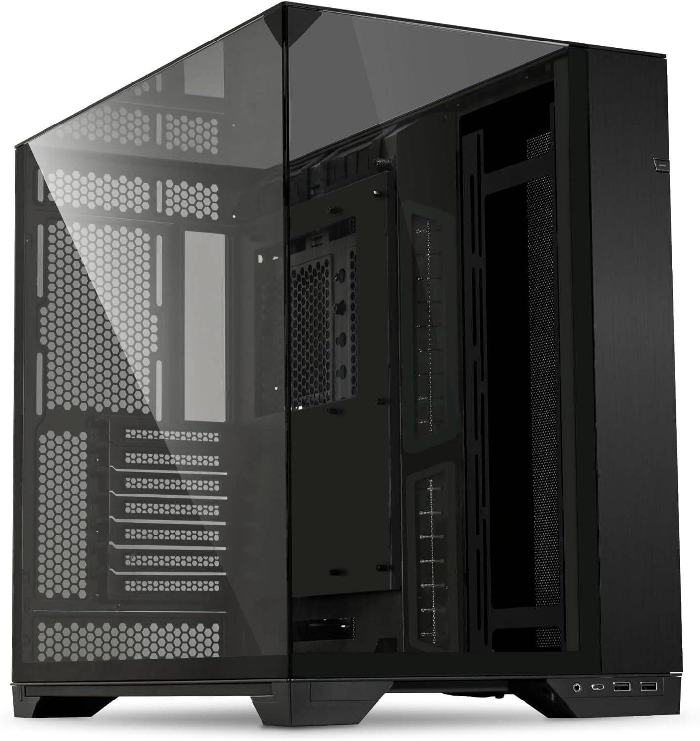 Gabinete Lian Li O11 VISION Black, Acero, Aluminio, 3 Paneles Vidrio Templado, E-ATX, ATX, Negro-0