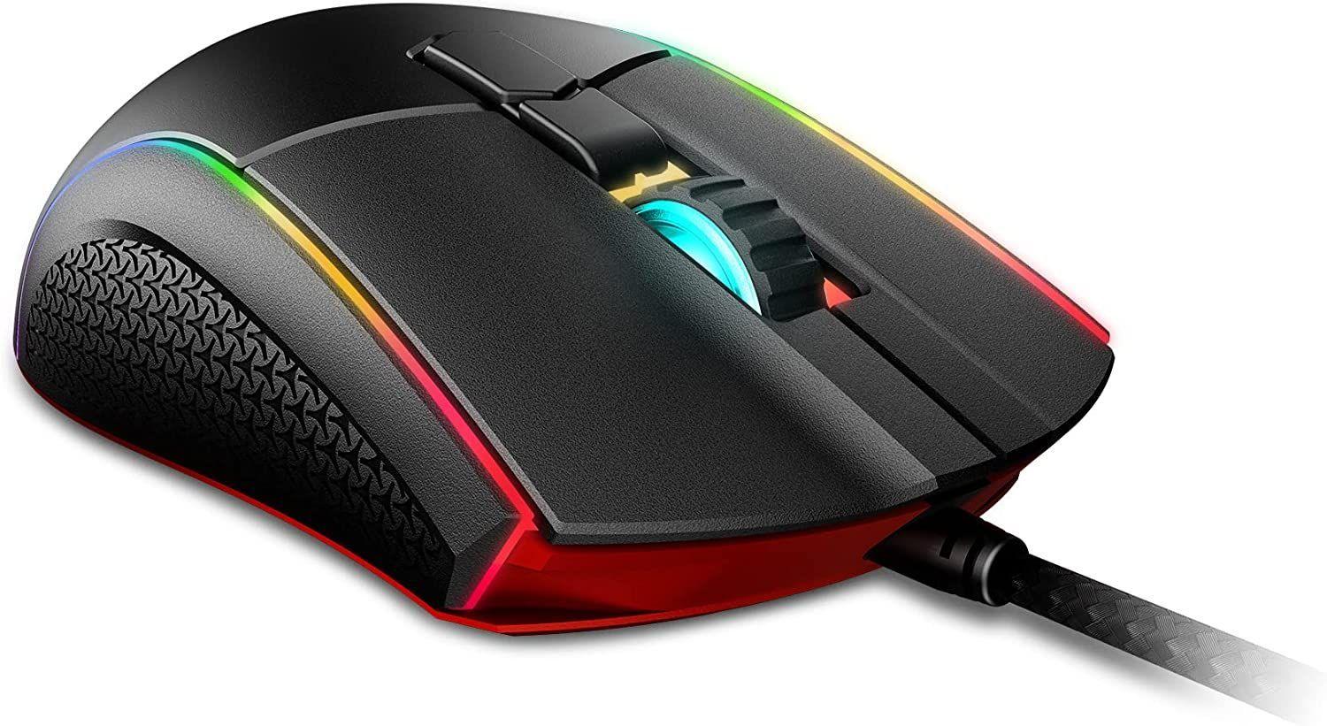 Mouse Gamer XPG Primer, Wired, RGB, Sensor PMW3360, 12000DPI, Color negro-4