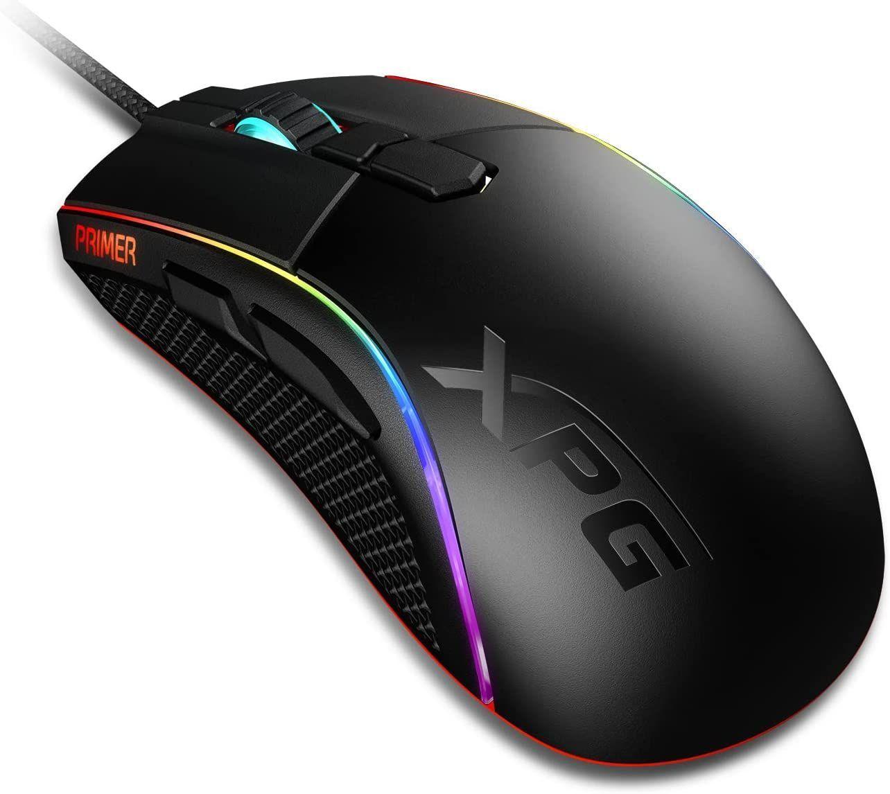 Mouse Gamer XPG Primer, Wired, RGB, Sensor PMW3360, 12000DPI, Color negro-2