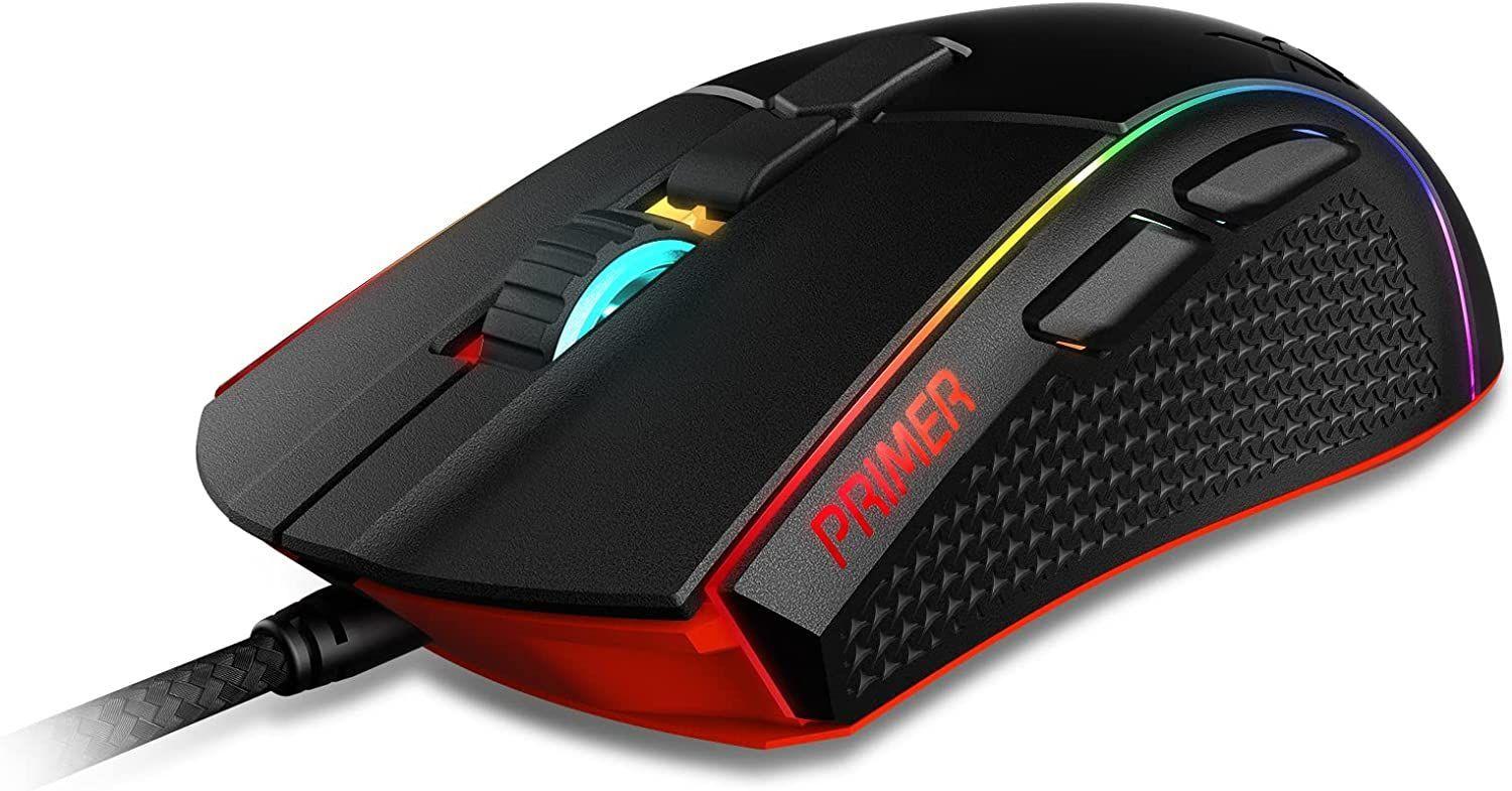Mouse Gamer XPG Primer, Wired, RGB, Sensor PMW3360, 12000DPI, Color negro-3