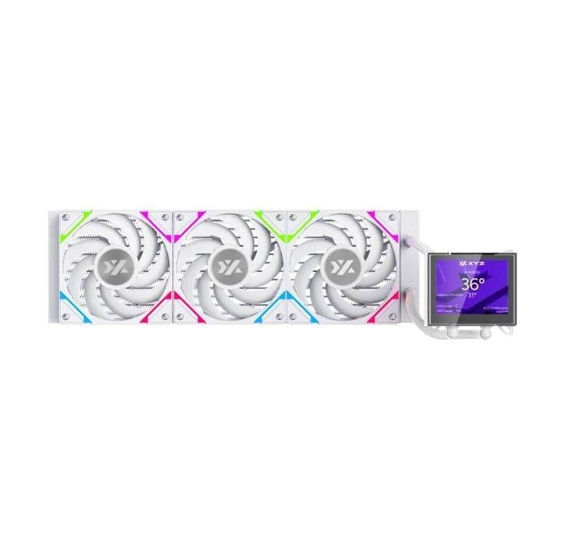 Refrigeración Líquida XYZ HYDROVIEW 360 White, Pantalla LCD 3.5", A-RGB, Intel/AMD-0