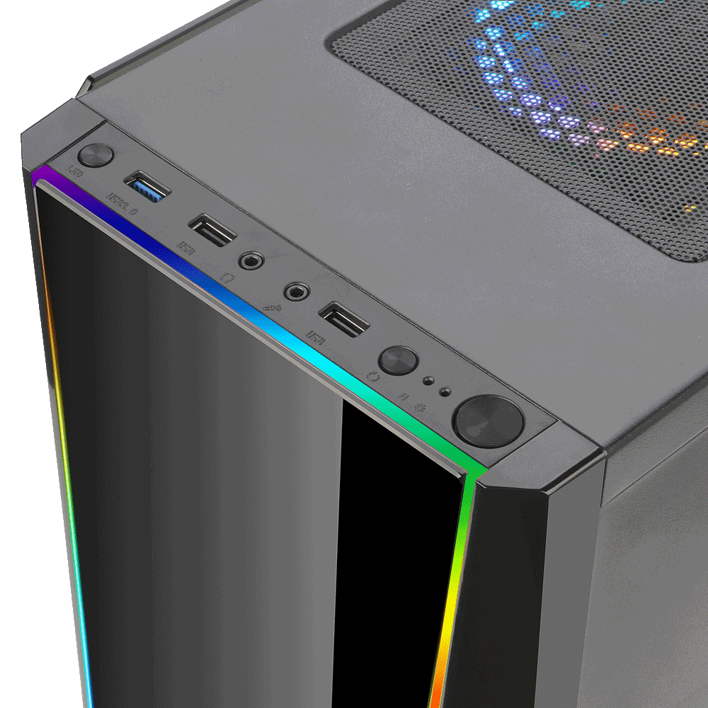 Gabinete Gamer Tailgate, Ventana Lateral Vidrio Templado, ATX / Micro ATX-4