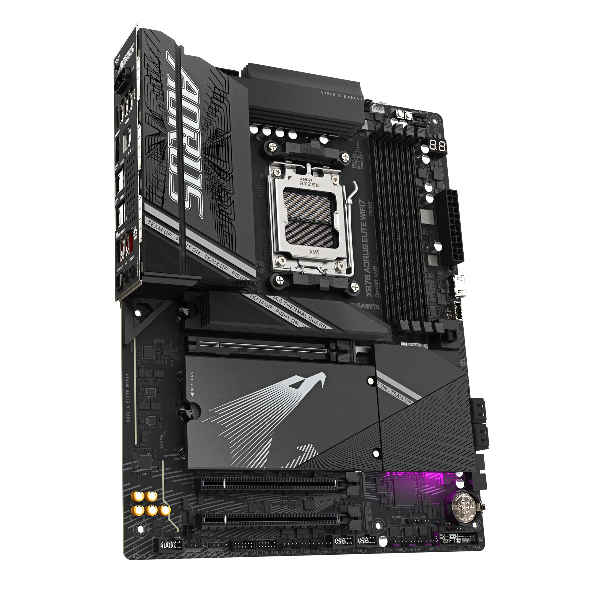 Placa Madre GIGABYTE X870 AORUS ELITE WIFI7, AMD AM5, 4x DDR5, Wi-Fi 7, 4x SATA, M.2, ATX-3