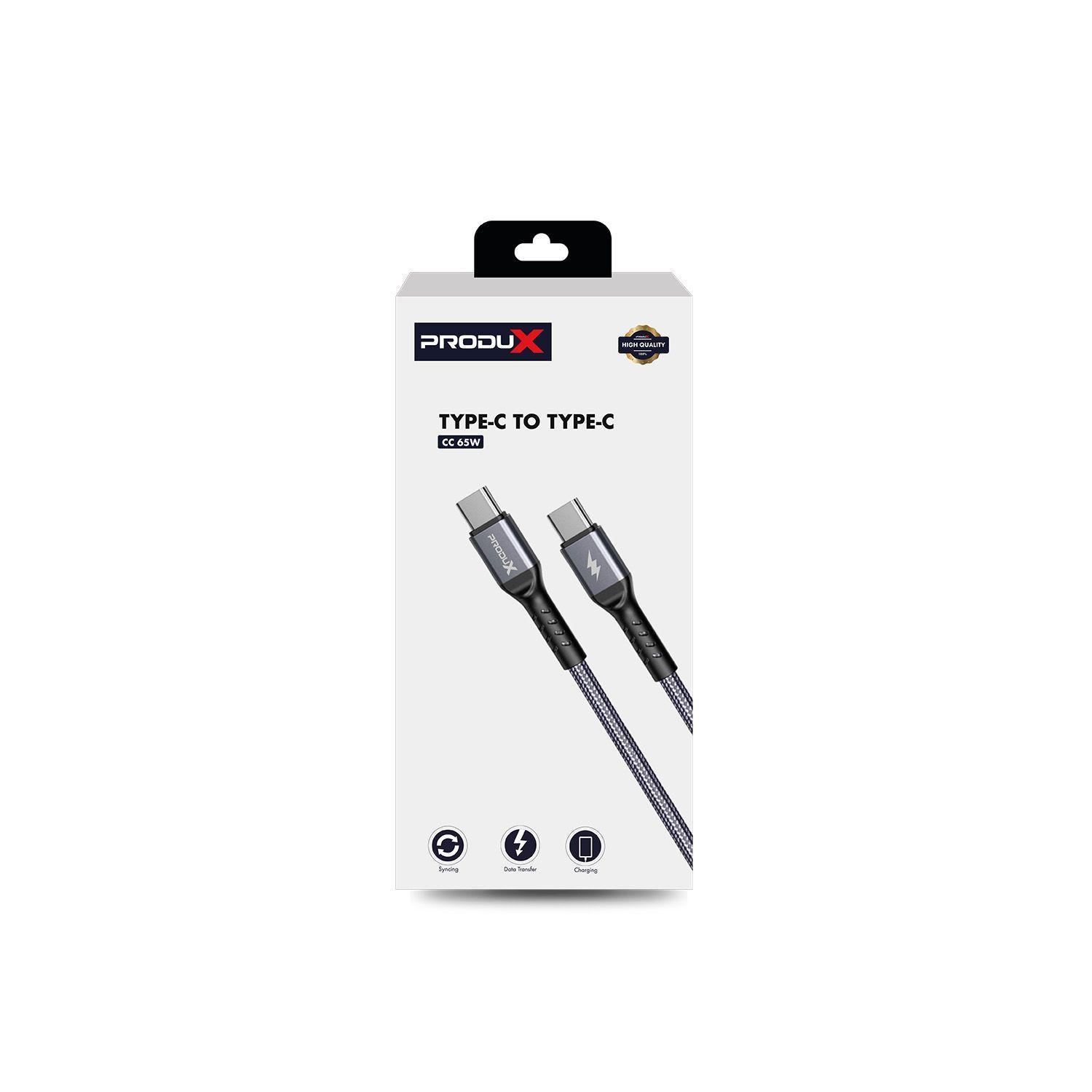 Cable USB-C a USB-C Motomo, Carga Rápida 45W, Color Negro-2