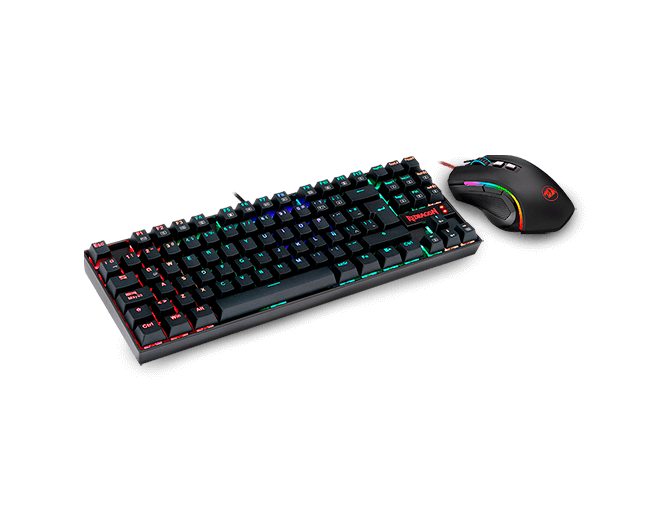 Kit Gamer Redragon Teclado Mecánico K552 + Mouse M602A Griffin, RGB, USB, Negro-3