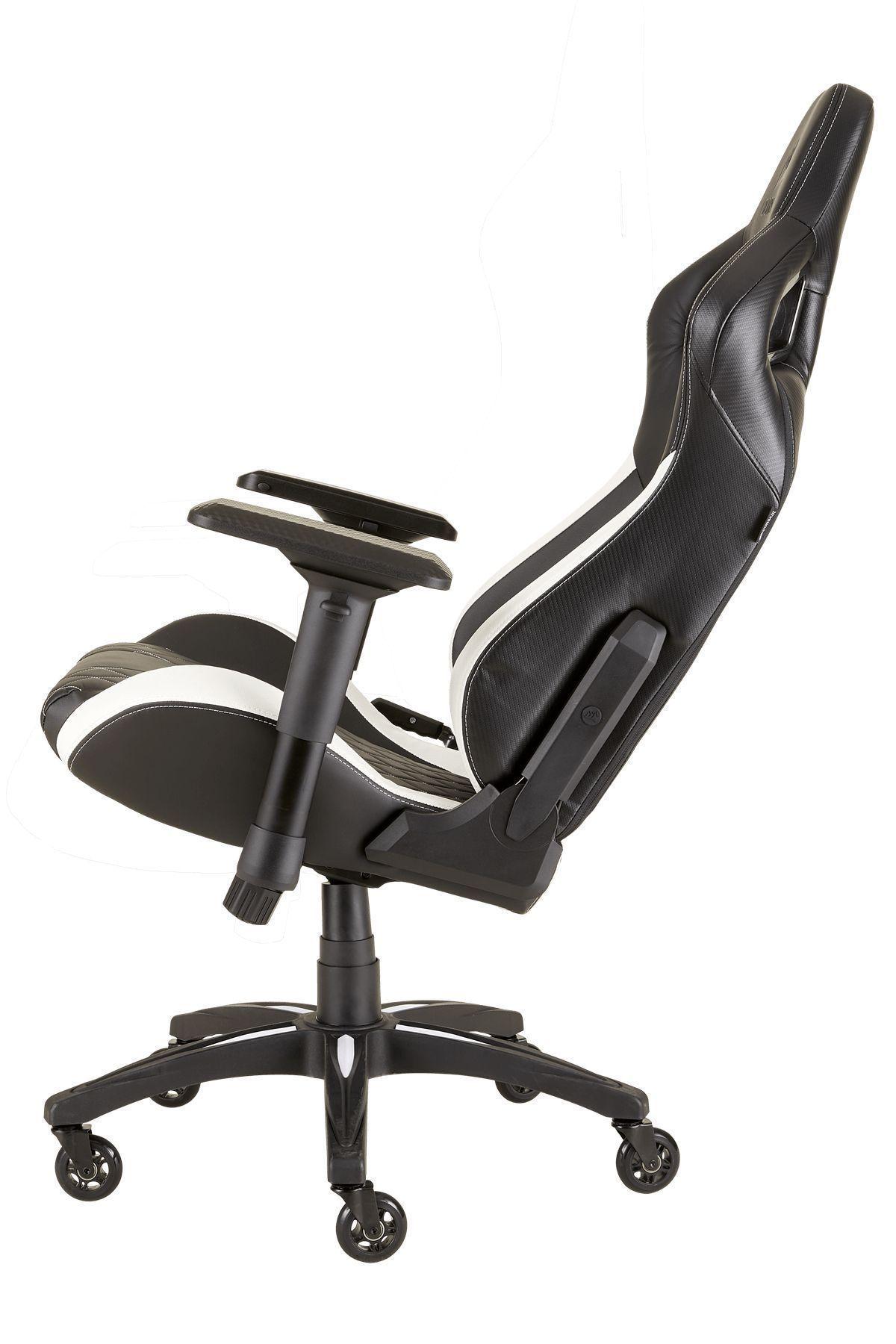 Silla Gamer Pro Corsair T1 Race Negro/Blanco-4