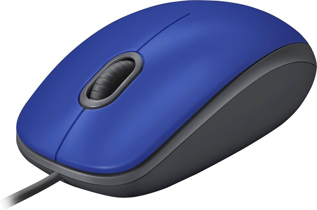 Mouse Logitech M110 SILENT, Tamaño Normal, Azul-2
