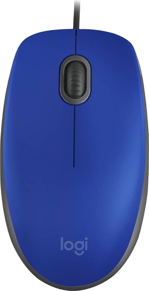 Mouse Logitech M110 SILENT, Tamaño Normal, Azul-0