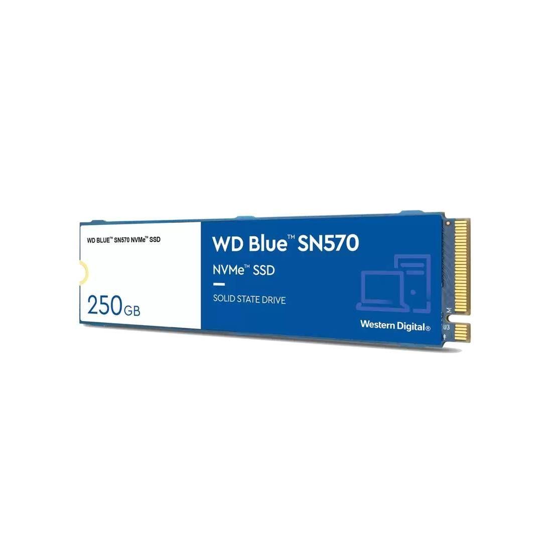 Unidad de Estado Sólido WD Blue SN570, 250GB, NVMe M.2, Lectura 3300 MB/s Escritura 1200MB/s-1