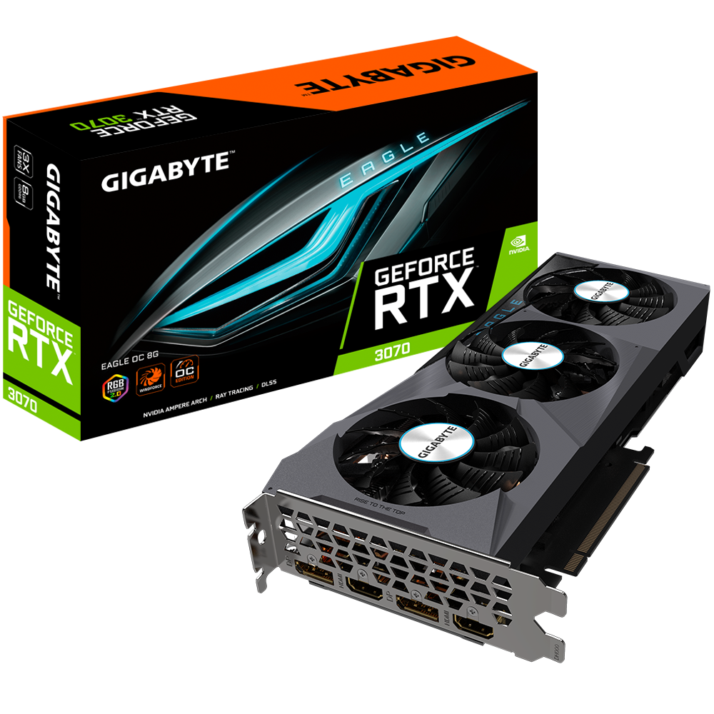 Tarjeta De Video Gigabyte RTX 3070 Eagle OC, 8GB, GDDR6, 256-Bit, PCI-e 4.0-0