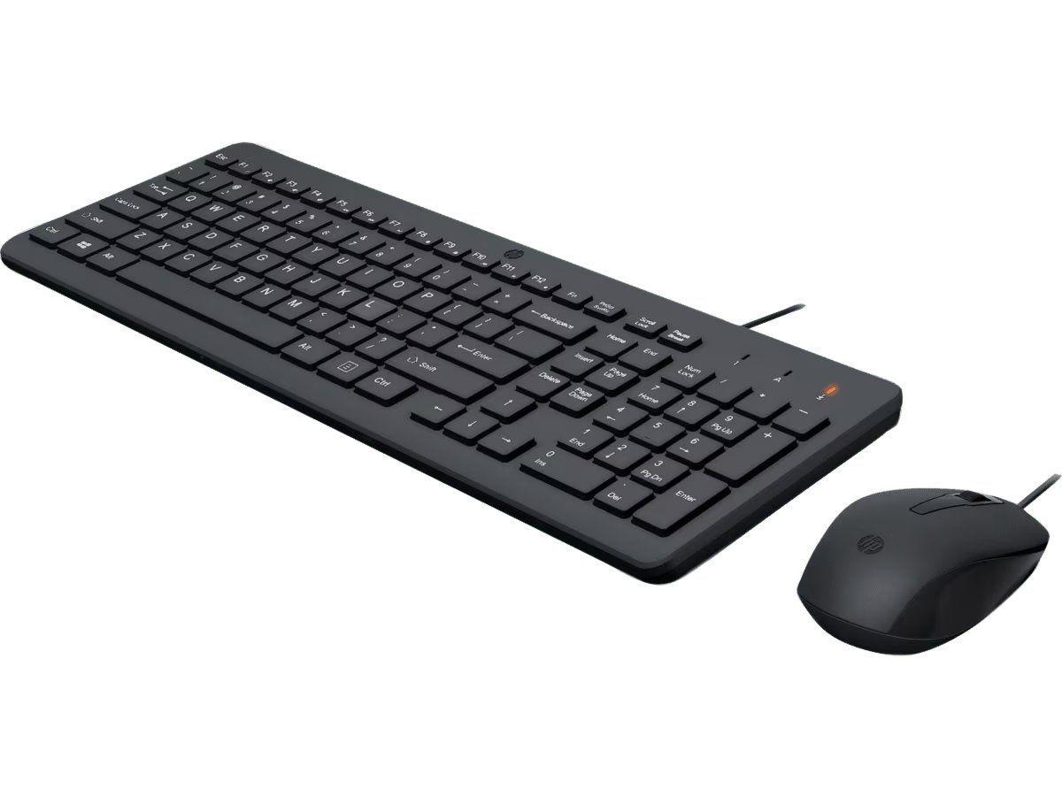 Kit Teclado y Mouse HP 150, USB, Color Negro-0