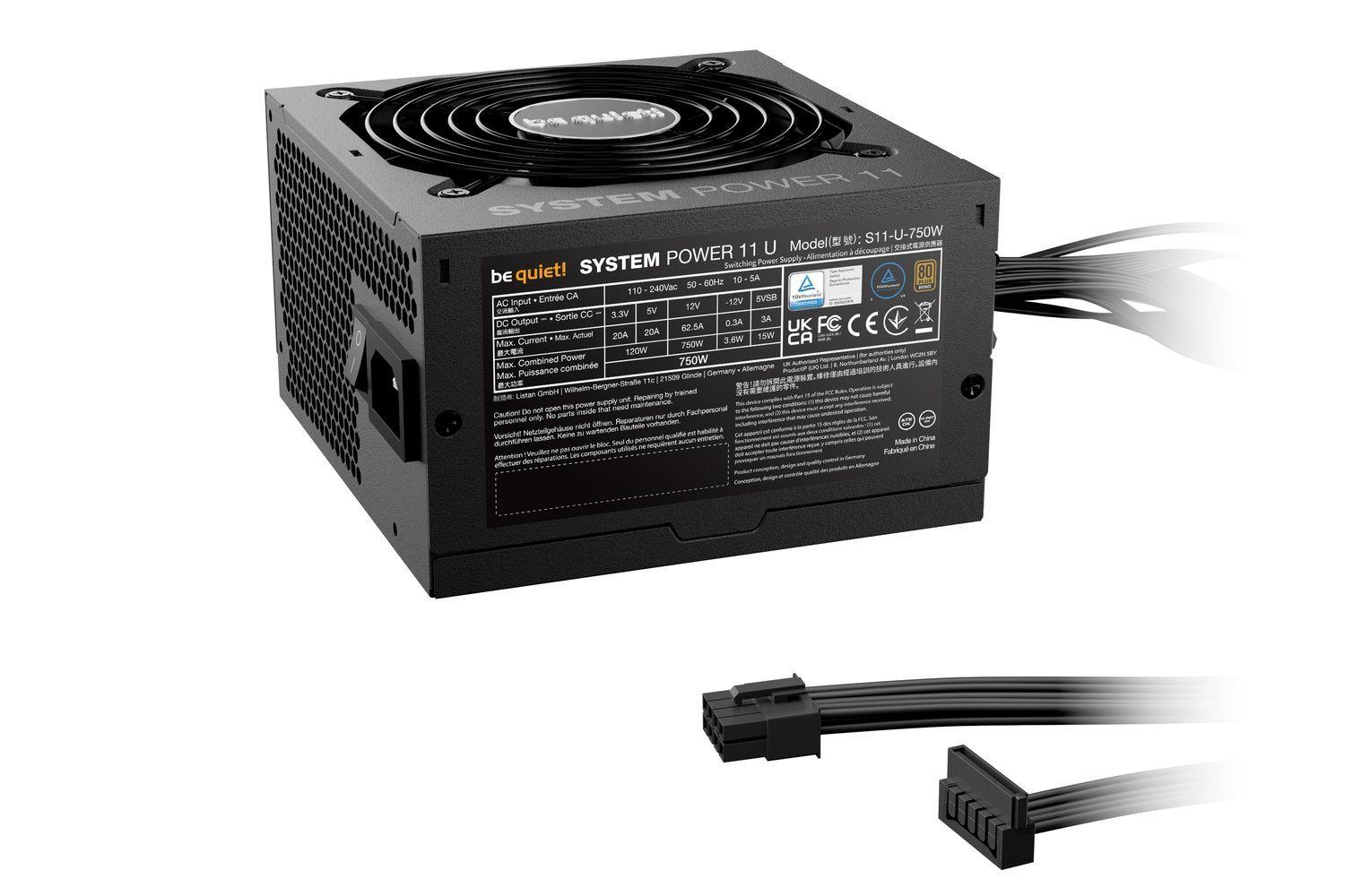  Fuente de Poder 750W Be quiet! System Power 11 U, ATX 3.1, 80+ Bronze, 12V-2x6 -2