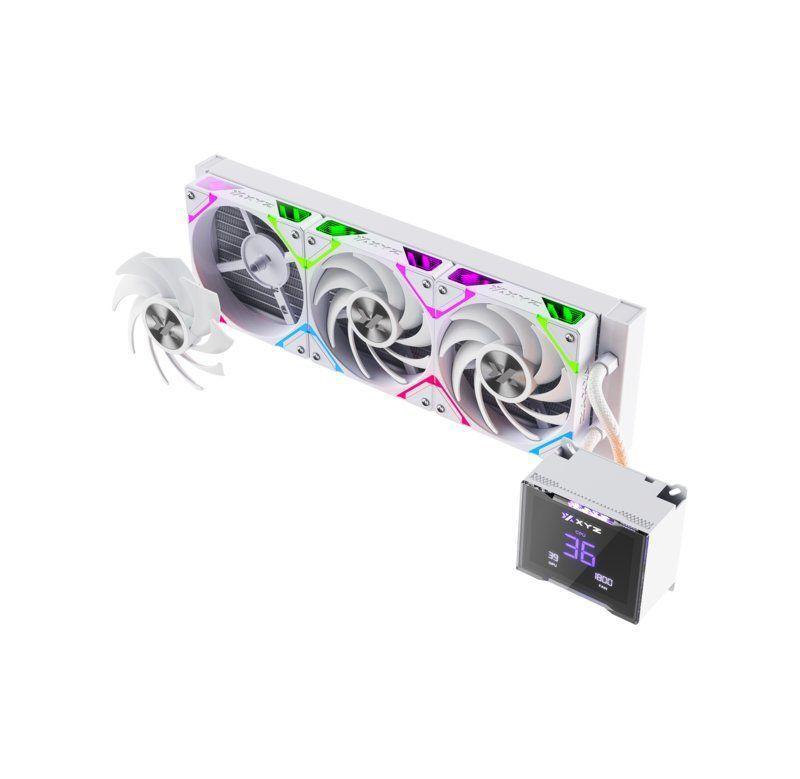Refrigeración Líquida XYZ HYDROTEMP 360 White, Alto Rendimiento, Pantalla LCD 3.5", Intel/AMD-2