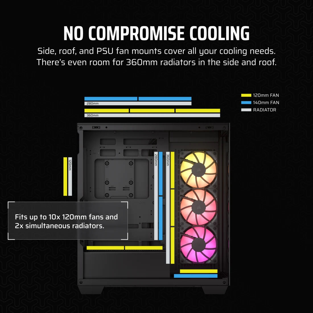 Gabinete Gamer Corsair 3500X ARGB, Vidrio Templado, Color Negro-2