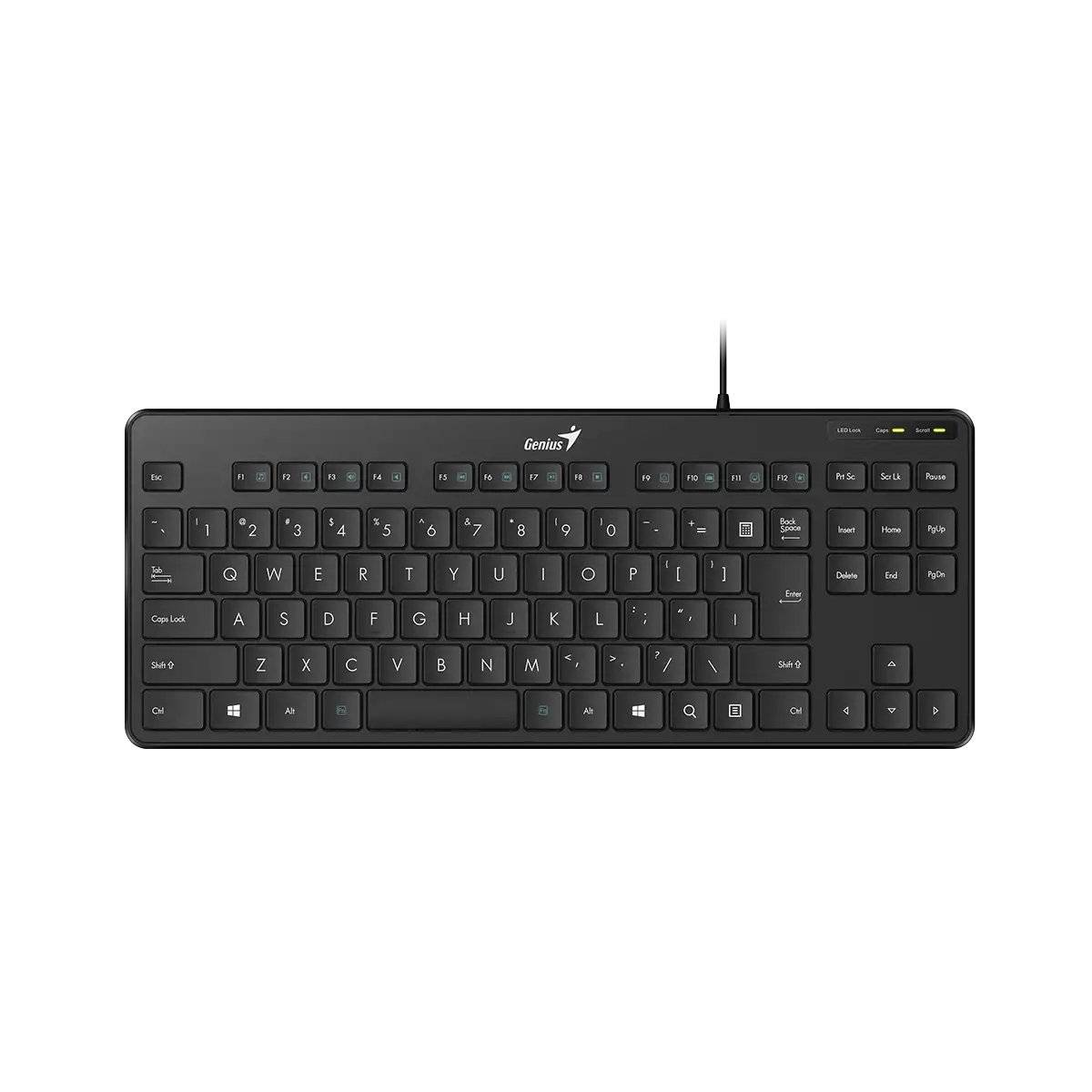 Teclado Slim Genius LuxeMate 110 Copilot, Compacto USB, Negro, Compacto y funcional-0