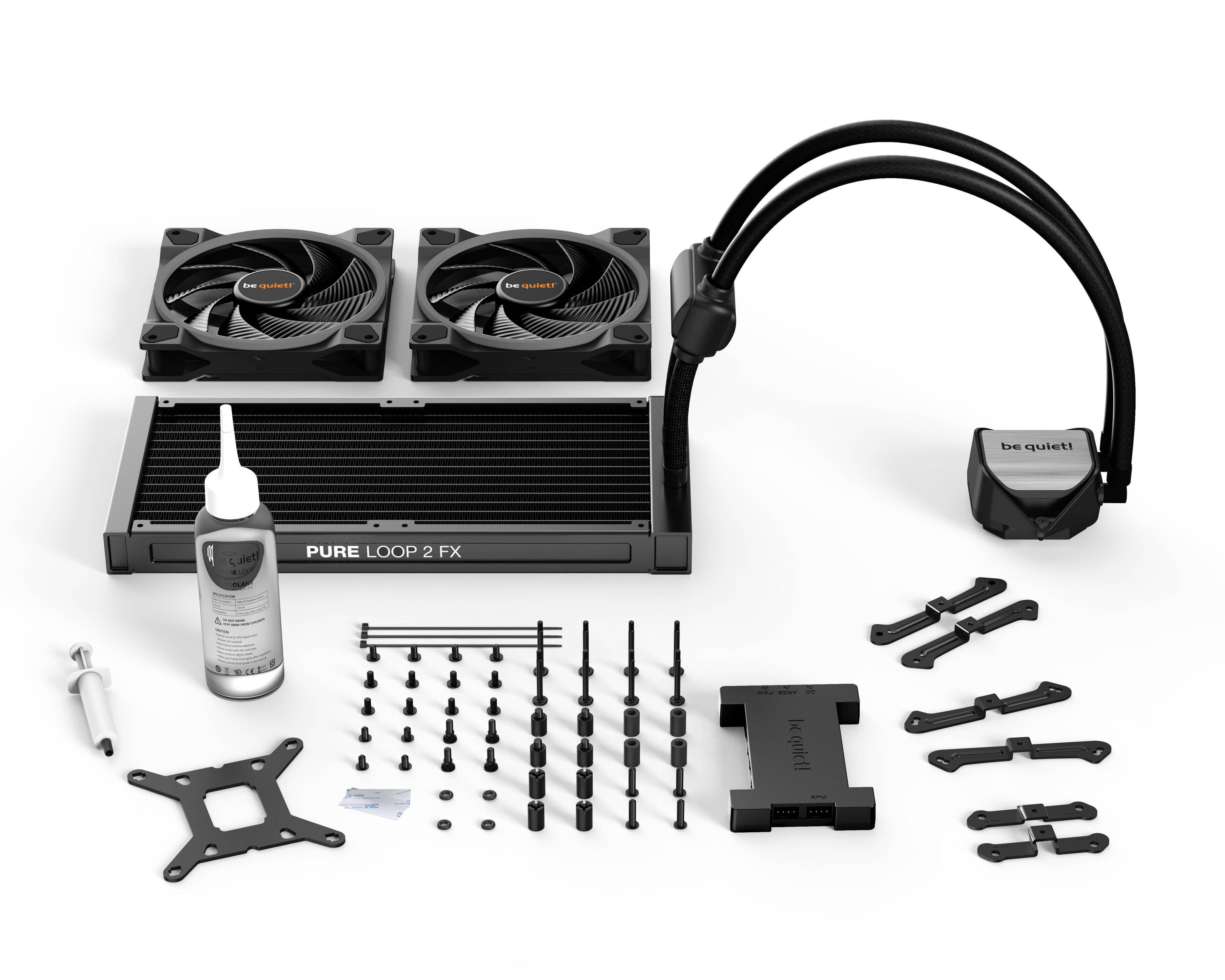 Refrigeración Líquida Be Quiet! Pure Loop 2 FX, 280mm, 2x Light Wings PWM, Incluye Hub ARGB, Black-1