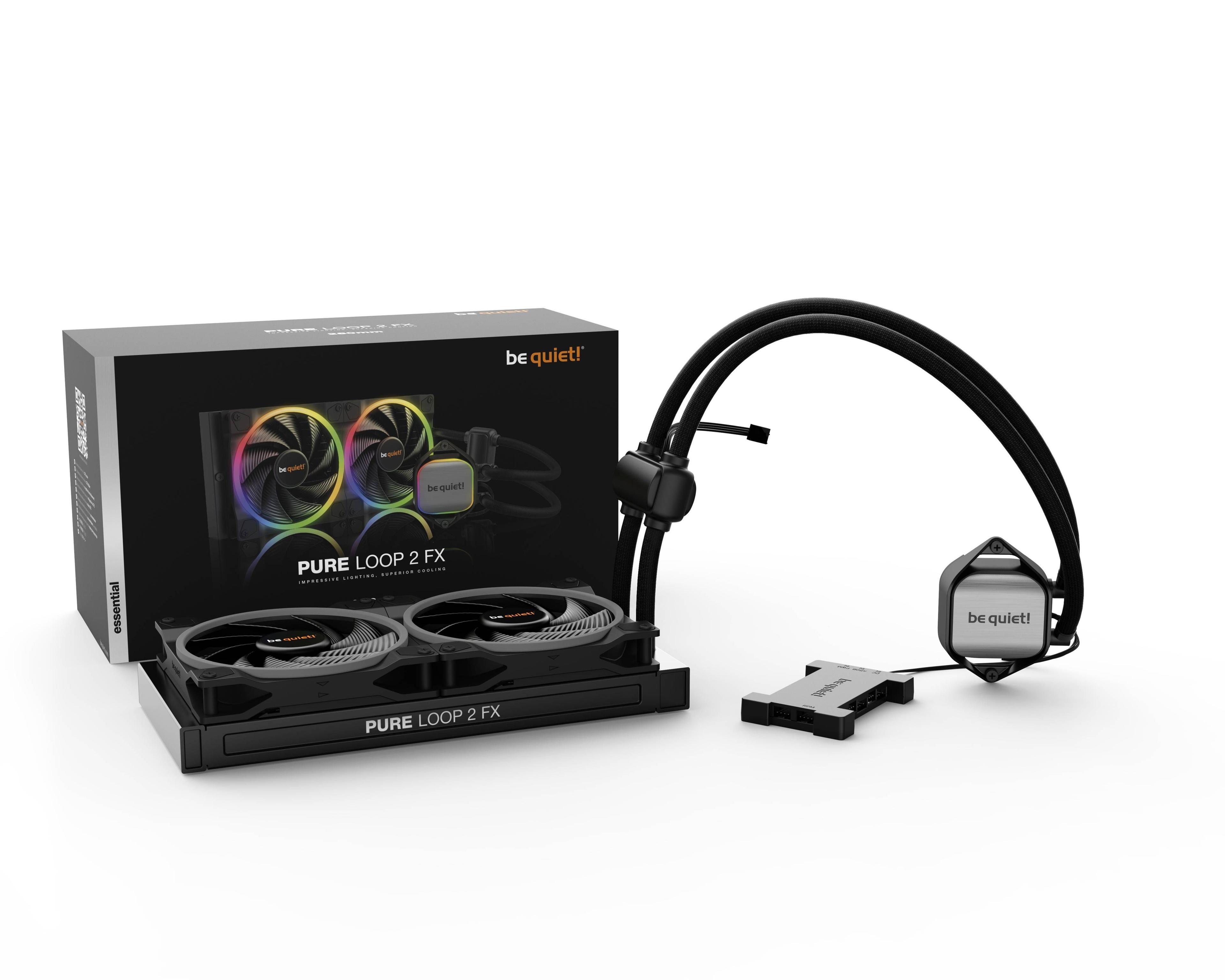 Refrigeración Líquida Be Quiet! Pure Loop 2 FX, 280mm, 2x Light Wings PWM, Incluye Hub ARGB, Black-2