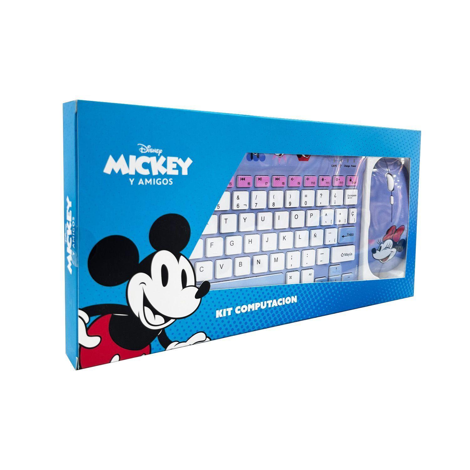  Kit Teclado y Mouse Inalámbrico Motomo Minnie Good Vibes, Bluetooth, Color Morado -3