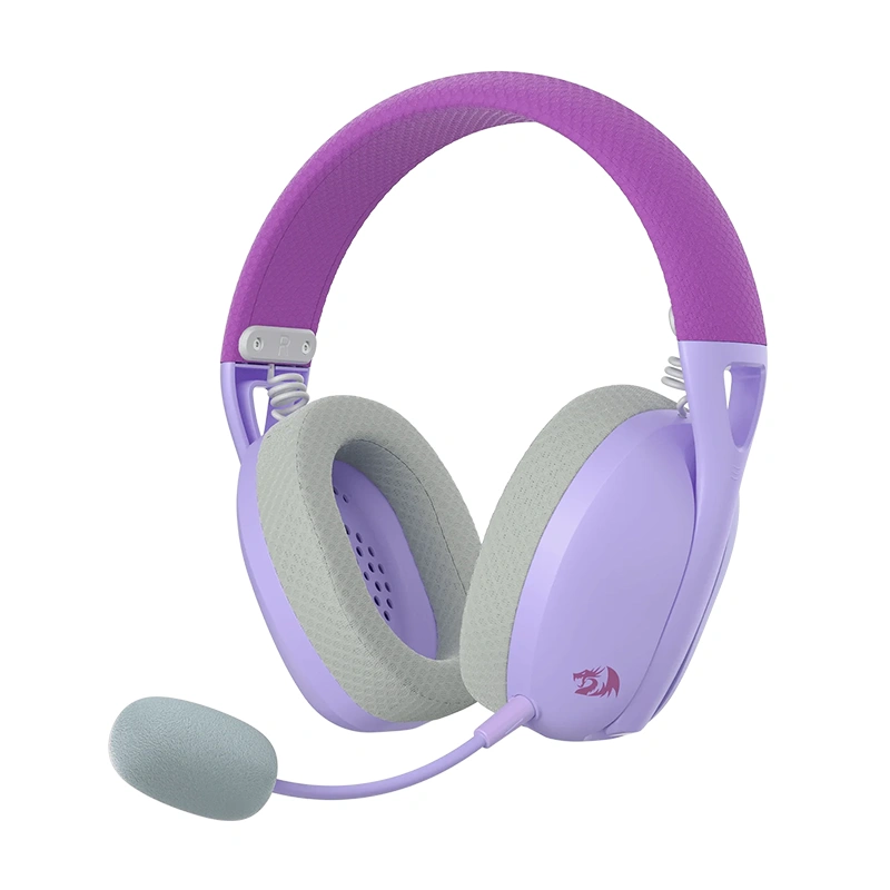 Audífonos Gamer Inalámbrico Redragon Ire Pro H848PL, Bluetooth, USB, Color Morado-0