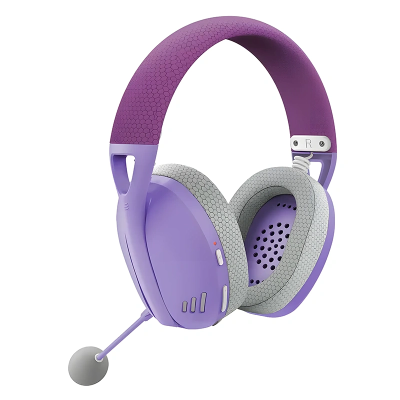 Audífonos Gamer Inalámbrico Redragon Ire Pro H848PL, Bluetooth, USB, Color Morado-1