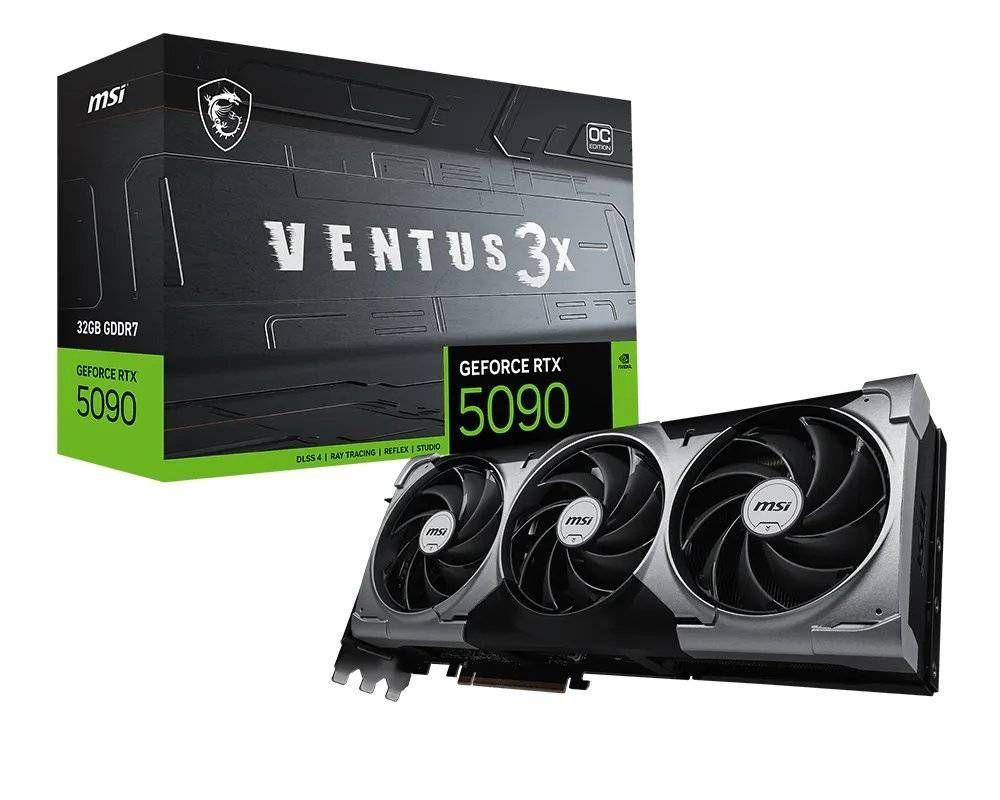 Tarjeta de video MSI Nvidia Geforce RTX 5090 Ventus 3X OC, 32GB GDDR7, PCIe 5.0-0
