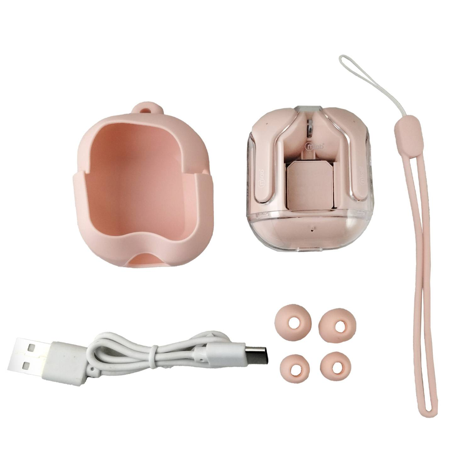 Audífonos Inalámbricos Mlab 9355 Glass Crystal, TWS, BT 5.4, IP55, Rosa-3