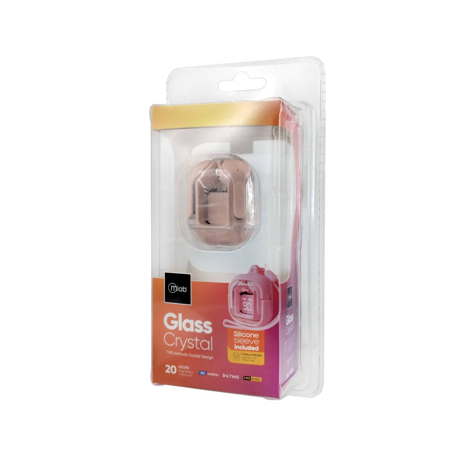 Audífonos Inalámbricos Mlab 9355 Glass Crystal, TWS, BT 5.4, IP55, Rosa-4