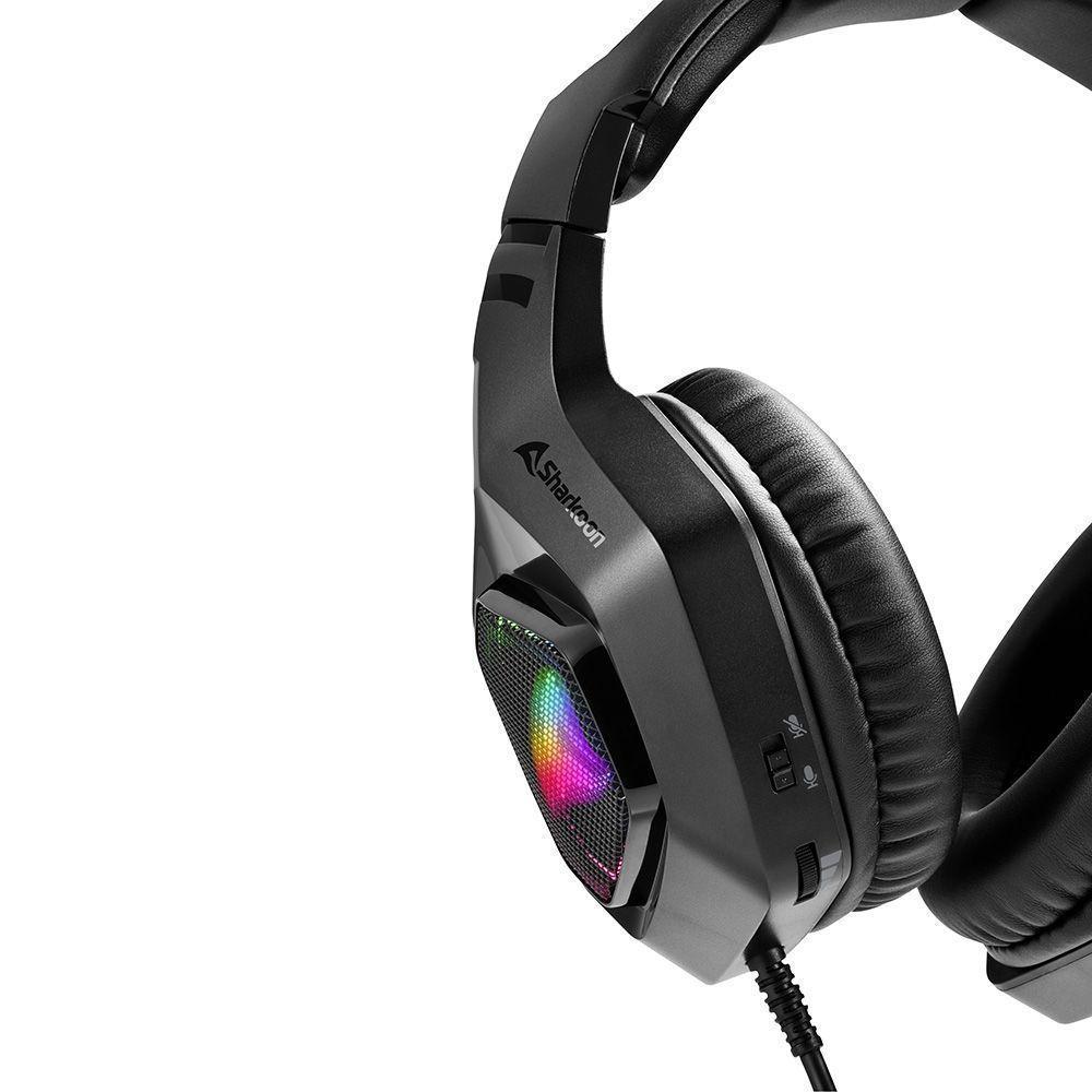 Audífonos Gamer Sharkoon Rush ER30, RGB, Negro-2