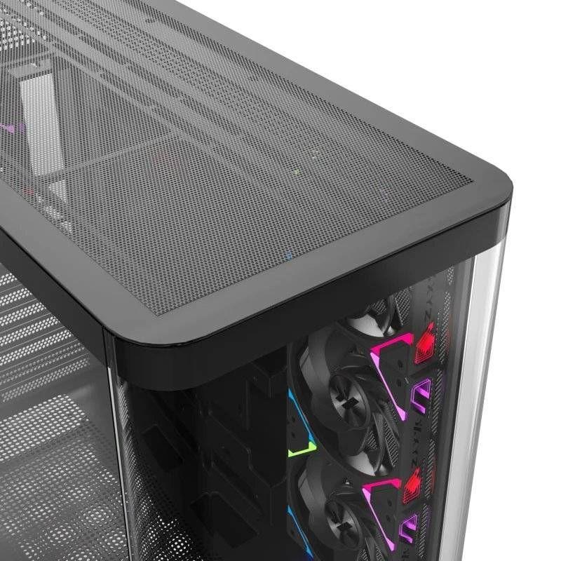 Gabinete Gamer XYZ Quantum PRO, Vidrio Curvado, Pantalla LCD, Incluye 4 Ventiladores ARGB, Negro-6
