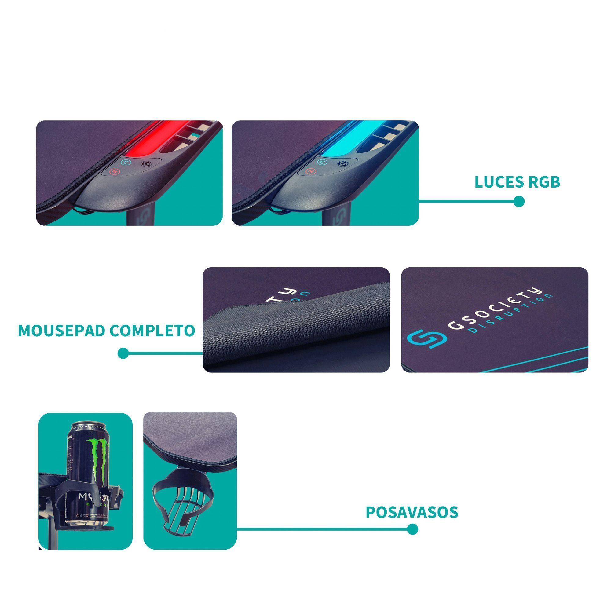 Escritorio Gamer Gsociety - Modelo Disruption Full Mousepad-5