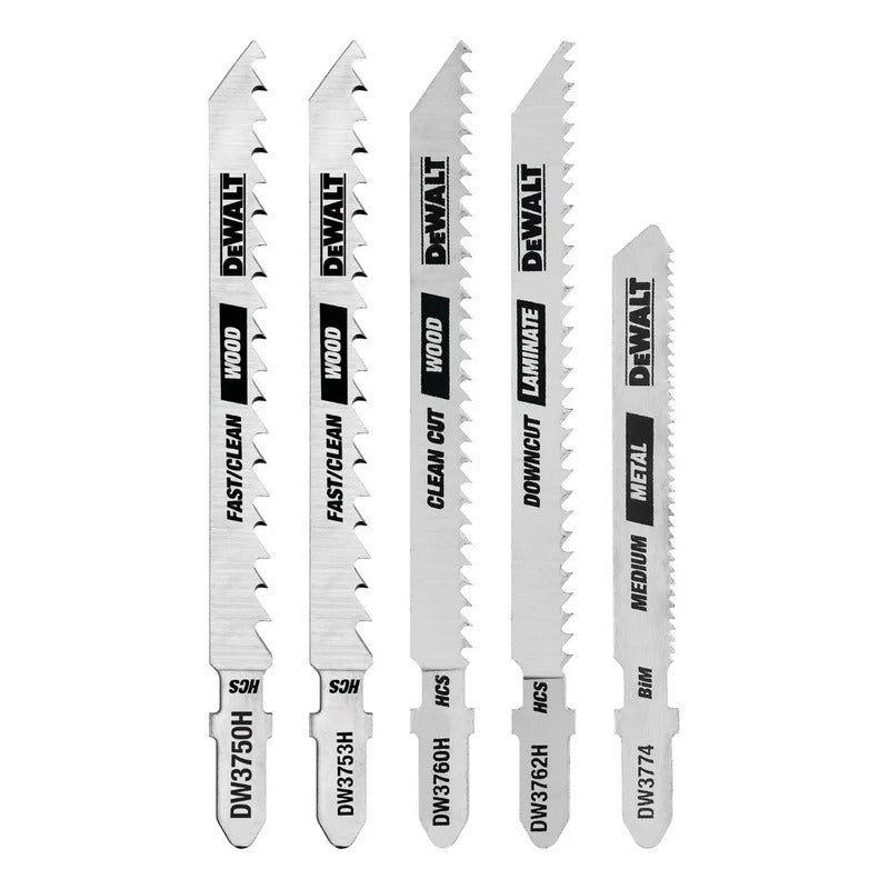 5 Hojas Sierra Caladora Madera Dewalt Universal Dw3795h-1