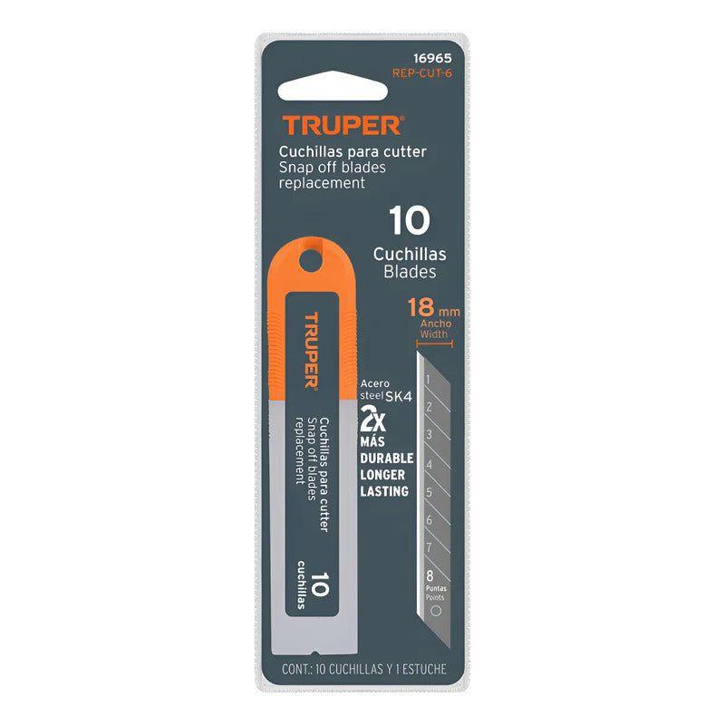 Repuesto Cuchillo Cartonero 10 Unidades Cut 6 - Truper-1