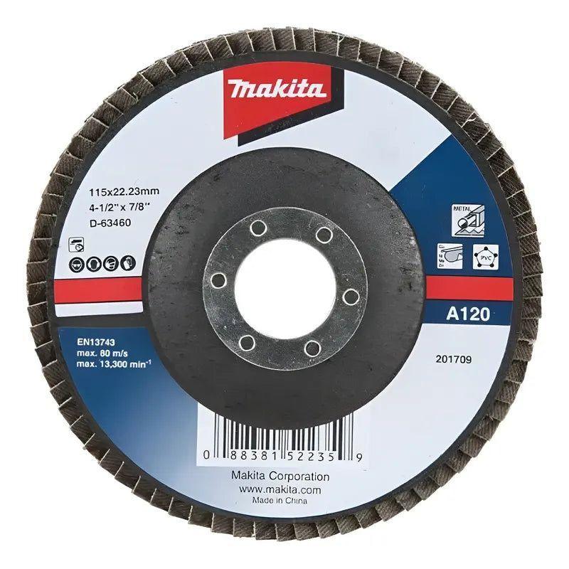Disco Traslapado Metal 4-1/2' Gr120 Óx. Alum. Makita D-63460 Marrón Claro-0