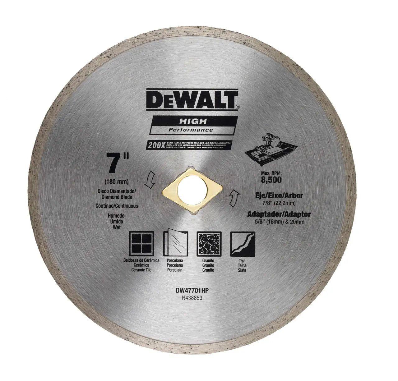 Disco Diamantado Continuo 7'' Dewalt Dw47701hp-2