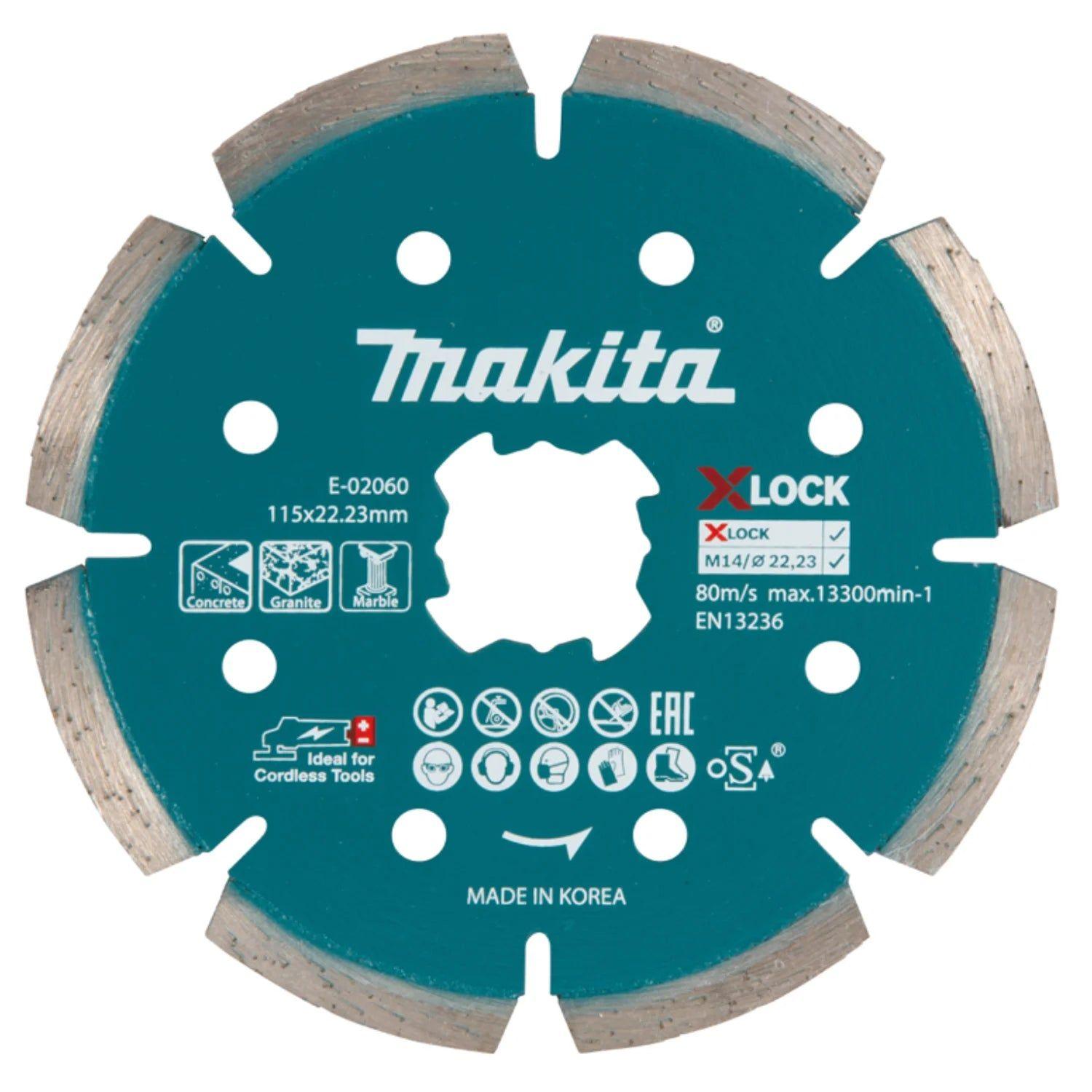 Disco Diamantado Segmentado 115mm X-lock Makita E-02060-2