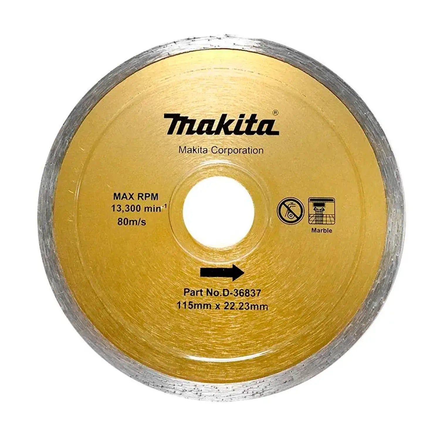 Disco Diamantado Continuo P/mármol 115mm Makita D-36837 Dorado Oscuro-2