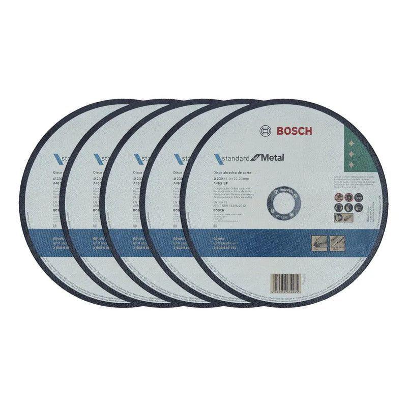 Pack De 5 Discos De Corte Standard For Metal +inox Bosch Gris-0