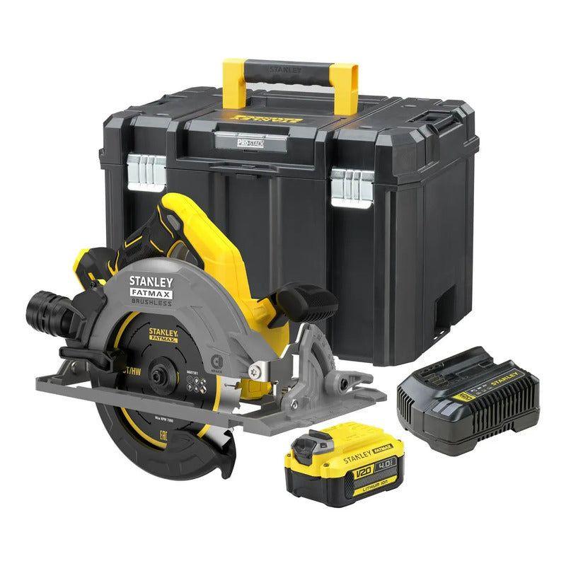 Sierra Circular 7-1/4 20v + Accesorios Stanley Sbc551m1t-b2 Amarillo/negro-0