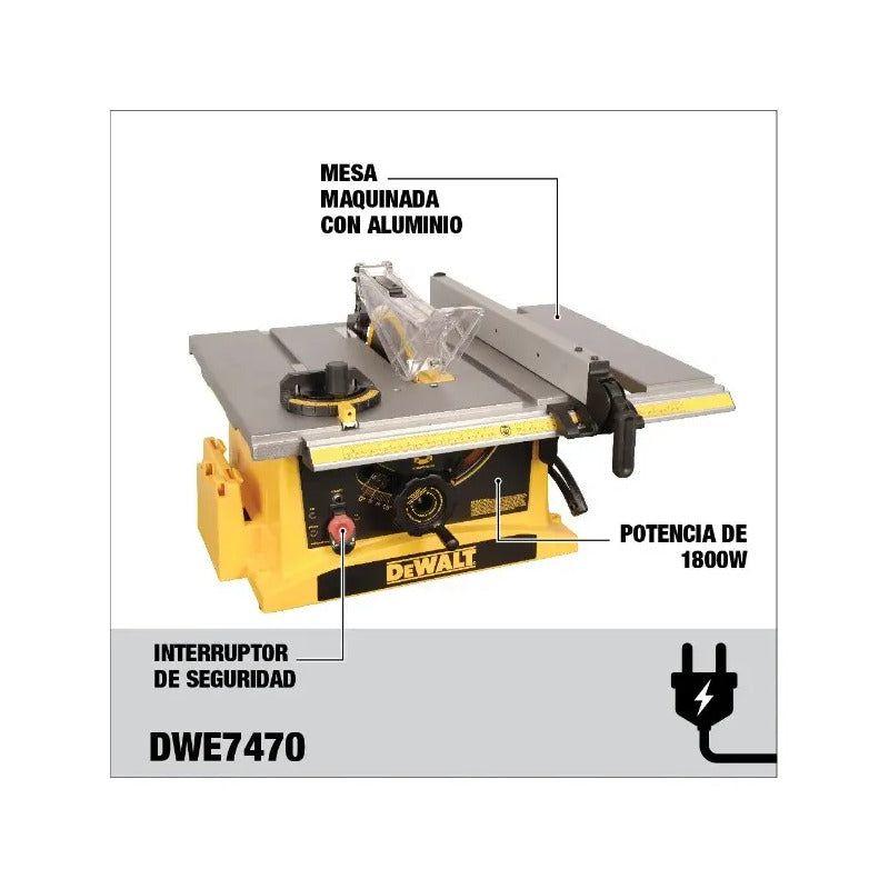 Sierra De Banco 10  (254mm) 1800w Dewalt Dwe7470-b2c-0
