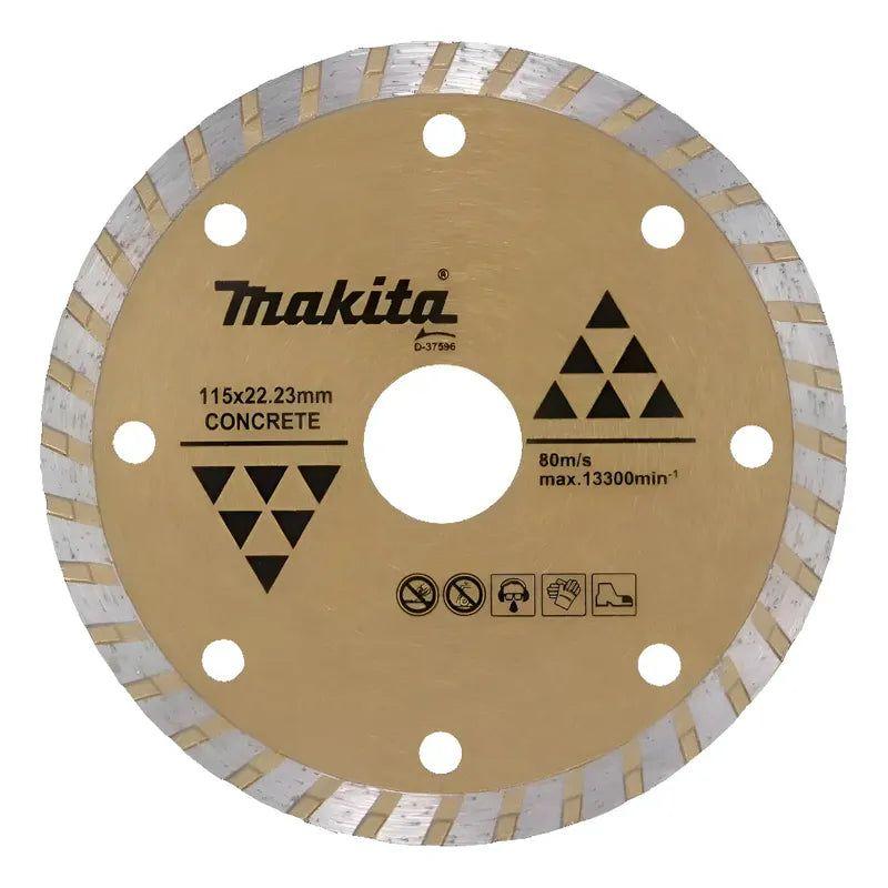 Disco Diamantado Turbo P/concreto 4 1/2'' Makita D-37596 Dorado Oscuro-0