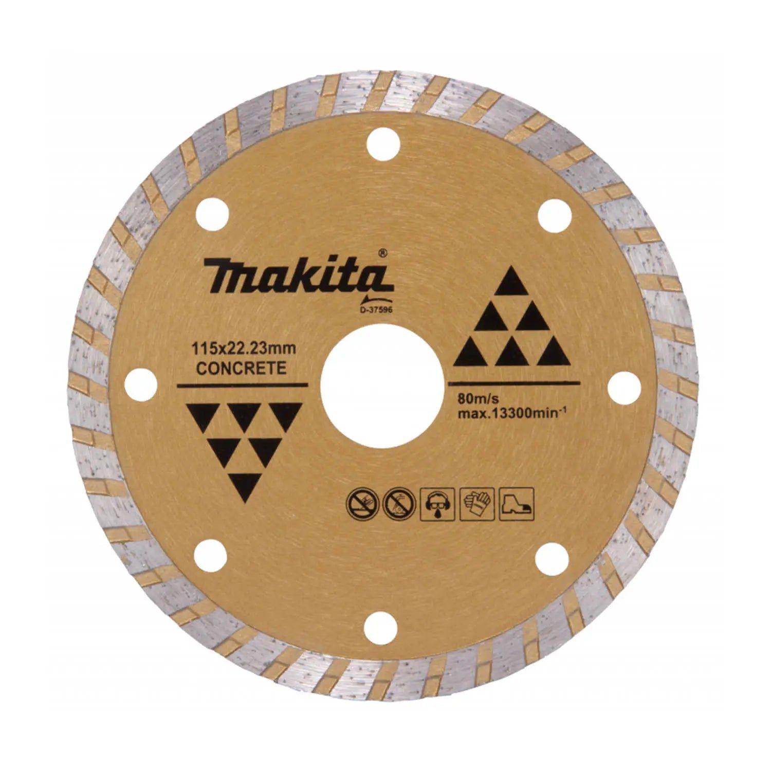 Disco Diamantado Turbo P/concreto 4 1/2'' Makita D-37596 Dorado Oscuro-1