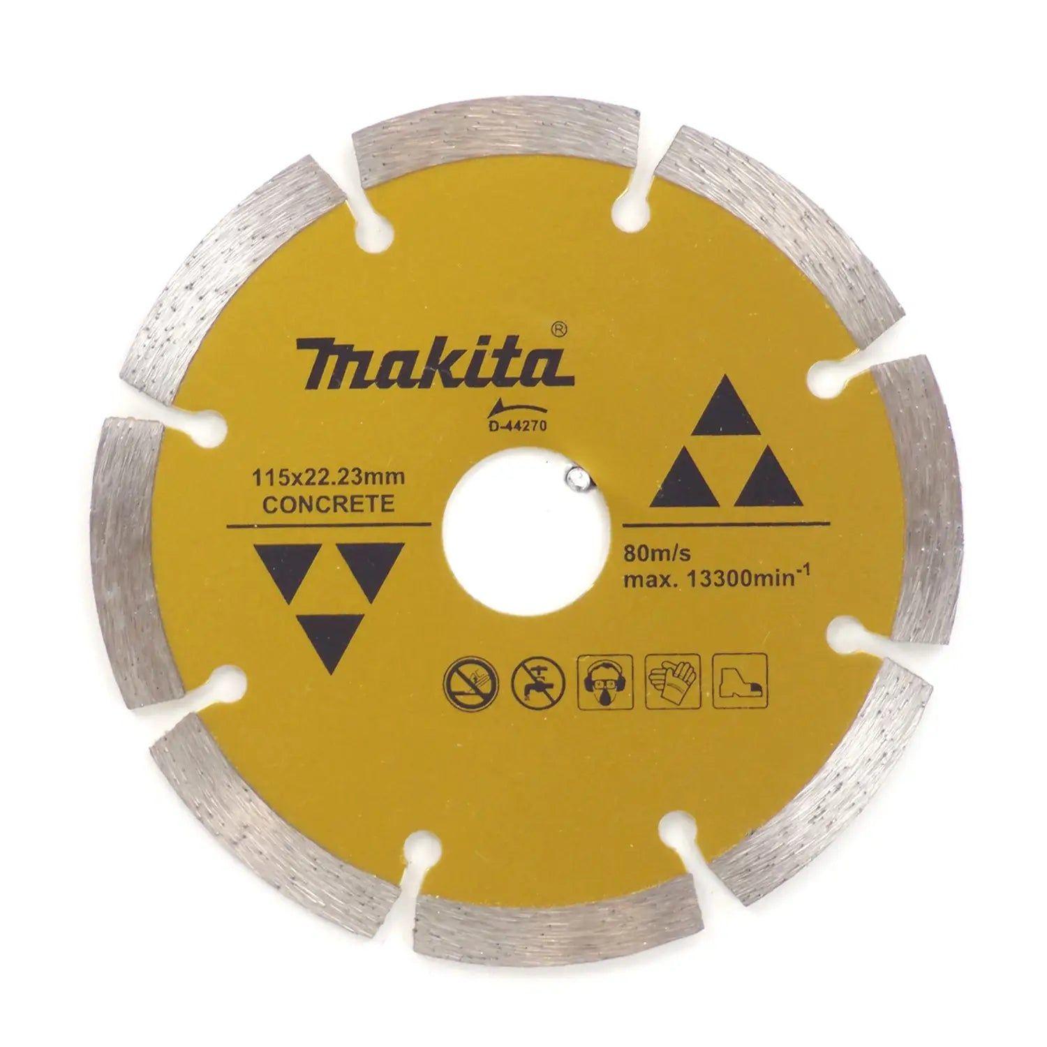 Disco Diamantado Segmentado Concreto 115mm Makita D-44270 Dorado Oscuro-2
