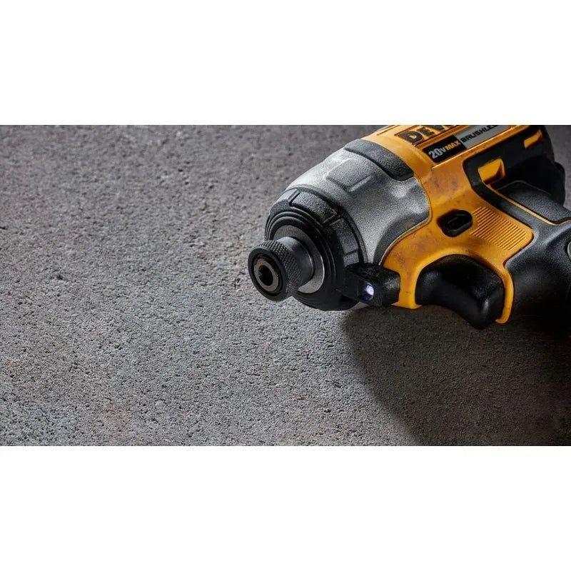 Kit Atornillador De Impacto Inalámbrico 1/4  Dewalt Dcf809d2 - Amarillo-2