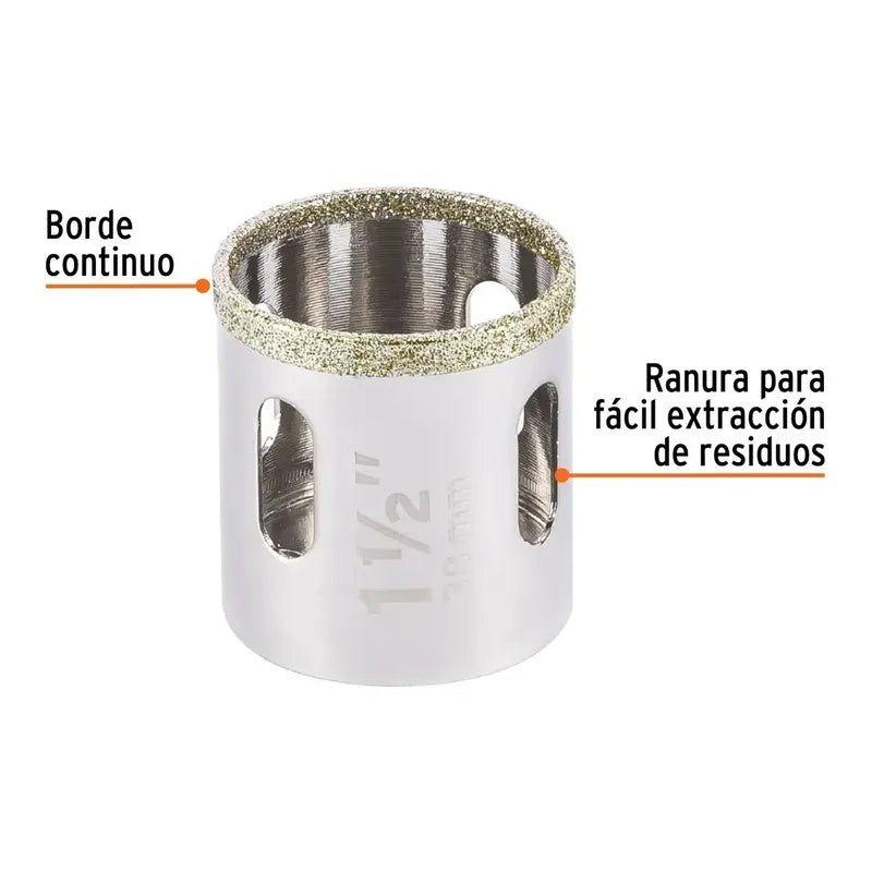 Sierra Copa Diamantada Para Cerámica/azulejo 1-1/2 - Truper-2