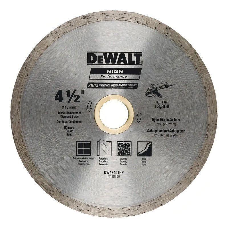 Disco Diamantado Continuo 4 1/2 Dewalt Dw47451hp-0