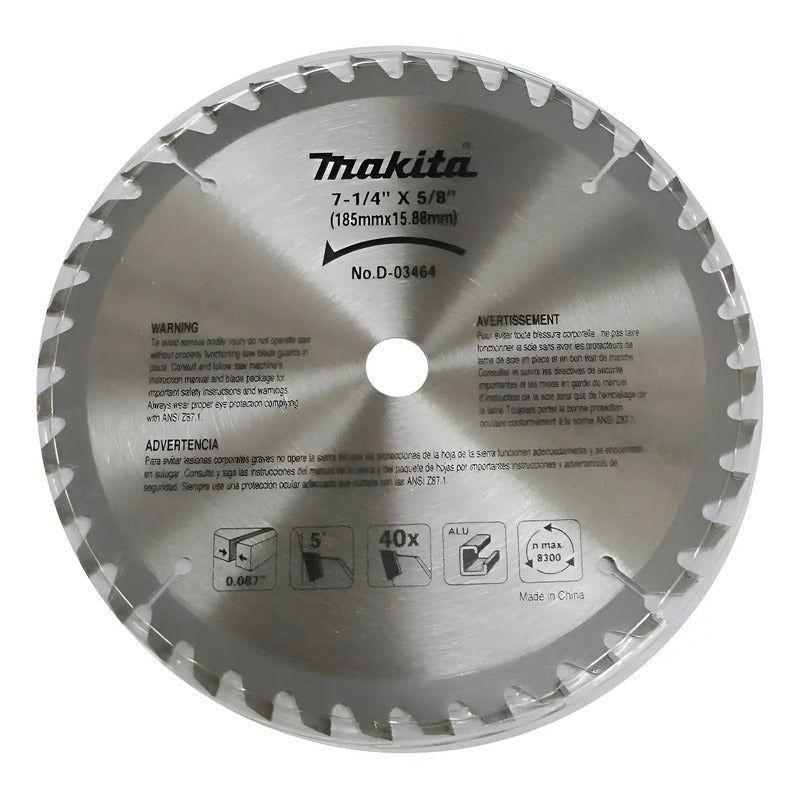 Disco De Sierra 7 1/4'' 40 Dientes P/aluminio Makita D-03464 Plateado-1