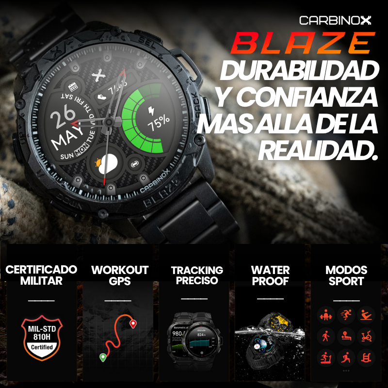 Smartwatch Carbinox Blaze Gps Táctil Amoled Waterproof Sport-5