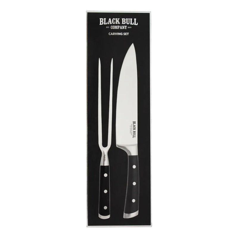 Set Black Bull Parrillero Carving Platinum Collecion Bbq-0